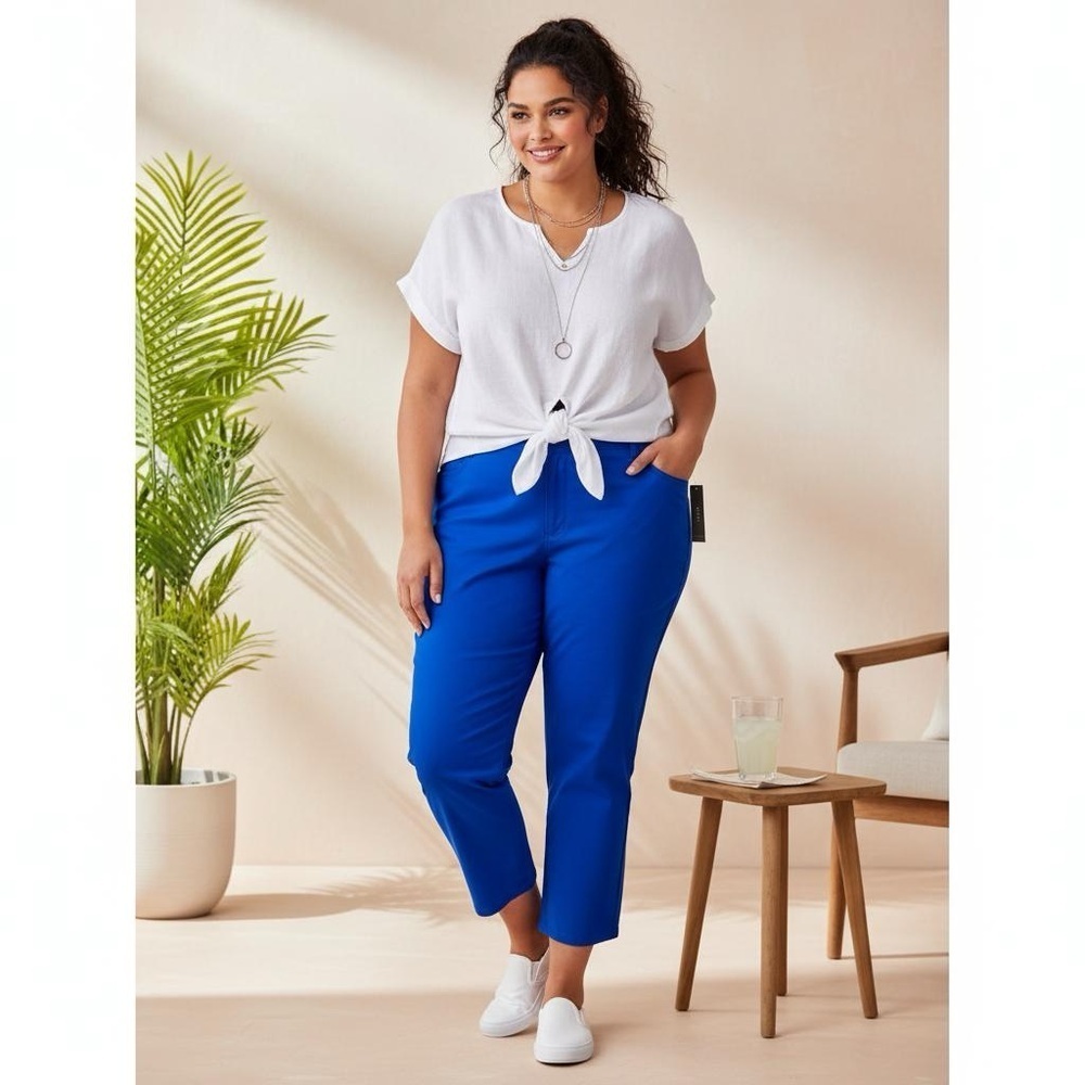 Chaus Blue Ribbon Cropped Pants Size 16 NWT